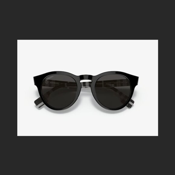 Burberry Reid Sunglasses - Black, Dark Grey - Picture 1 of 8